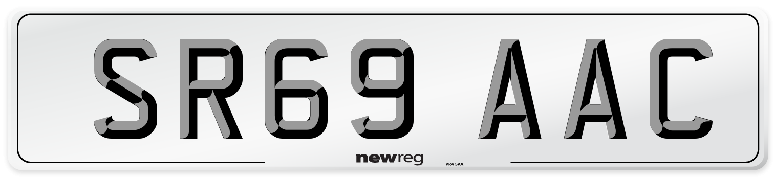 SR69 AAC Number Plate from New Reg